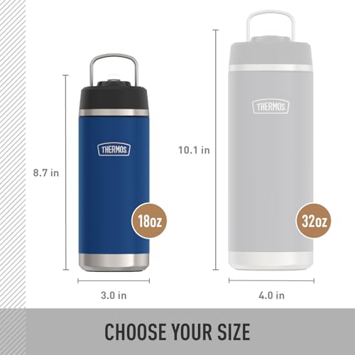 THERMOS 18 Ounces / Navy / Straw Thermoses