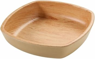 Yanco WD-2310 50 oz Wooden Tray Melamine 9.75 x 2.50 in. Square Bowl - Golden Oak