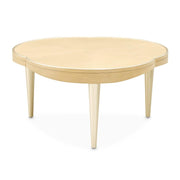 Camellia Field Caramel Cocktail Table with Elegant Rustic Design by Michael Amini – Solid; Manufactured Wood, Caramel, Model N9090204-134
