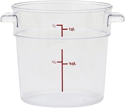 HUBERT Clear Round Food Storage Container - 5" Dia x 5" D