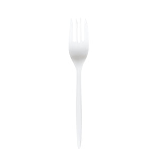 Prime Source Polypropylene Fork Individually Wrapped, Medium Weight, White, Case of 1000