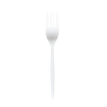 Prime Source Polypropylene Fork Individually Wrapped, Medium Weight, White, Case of 1000