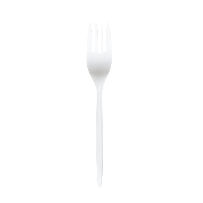 Prime Source Polypropylene Fork Individually Wrapped, Medium Weight, White, Case of 1000