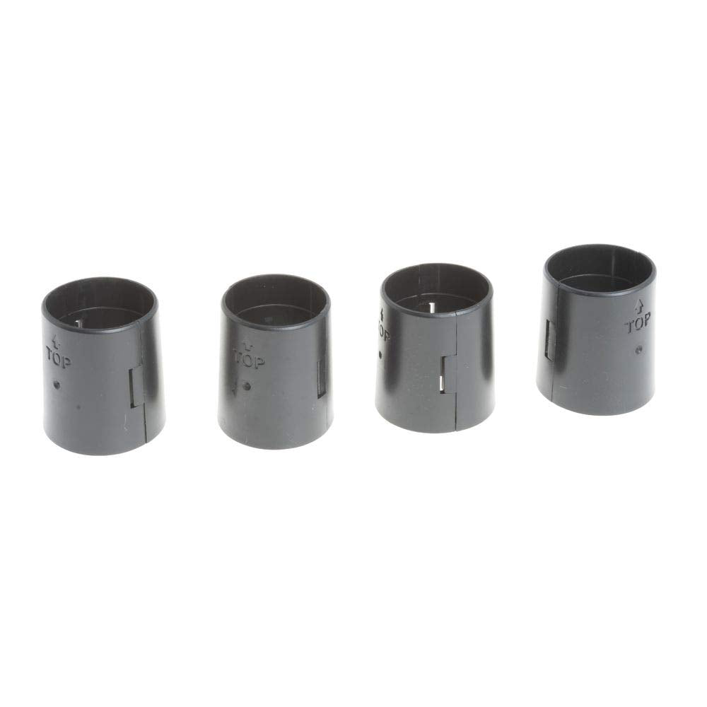 Split Sleeves for Wire Shelving Black 4 Per Pack by HUBERT – Plastic, Black, Model 1.5SLV
