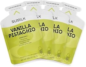 Pouches 4-Pack - Vanilla Pistachio - Creamy Plant-Based Milk in Seconds - Easy-to-Use With the Numilk Nut Milk Maker Machine - Dairy Free Beverage - One Pouch Makes 32oz