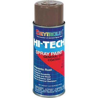 Hi-Tech Enamel 12 Oz. Gloss Brown 6 Cans/Case by Seymour – 16 oz. Aerosol Can, Gloss Brown, Model 16-130