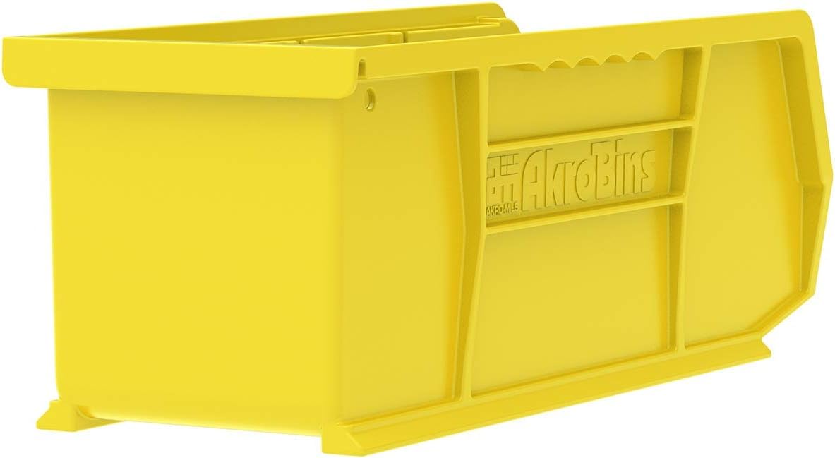 Akro-Mils Yellow / 11-Inch x 4-Inch x 4-Inch / Storage Bins Only Open Storage Bins