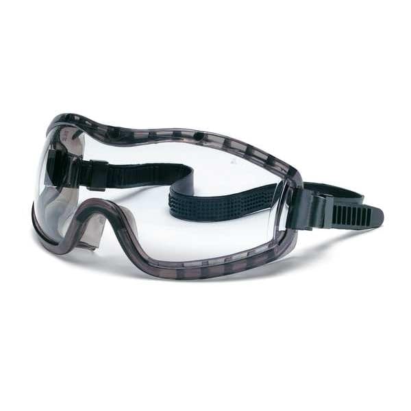 Stryker Adjustable Polyvinyl Chloride Strap Stylish Goggle with Smoke Frame and Clear Anti-Fog Lens by MCR Safety – 2310AF, Bamboo, Model 2310AF