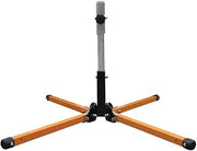 Plasticade Watchdog Orange Powder-Coated Steel Compact Springless Stand for 36" & 48" Roll-Up Signs, Extendable Galvanized Legs, Non-Skid Rubber Feet, Sandbag Hook, Flag Holder, and Extendable Mast