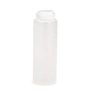 8 oz Hinged Top Squeeze Bottle [Set of 12] by Tablecraft – 8-Ounce, Plastic, White, Pack of 12, Model 2108C1