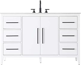Elegant Kitchen and Bath 54" Single Bathroom Vanity in White