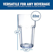 Carlisle FoodService Products 22 Ounces / Classic / Clear Tumblers & Water Glasses