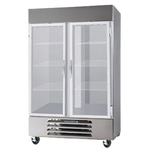 Beverage-Air HBF44-1-G 47" Horizon Series Two Section Glass Door Reach-In Freezer 44 cu.ft. Capacity Stainless Steel Exterior and Interior with Bottom Mounted by Beverage Air –