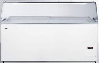 Summit Appliance NOVA53PDC 61" Wide Fully Assembled Commercial Dipping Cabinet with Digital Thermostat, Sneezeguard, Light, Manuela Defrost, Removable Lock, Fan-Cooled Compressor and Casters