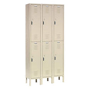 Double Tier Locker by Global Industrial – Alloy Steel, Tan, Model 652175TN