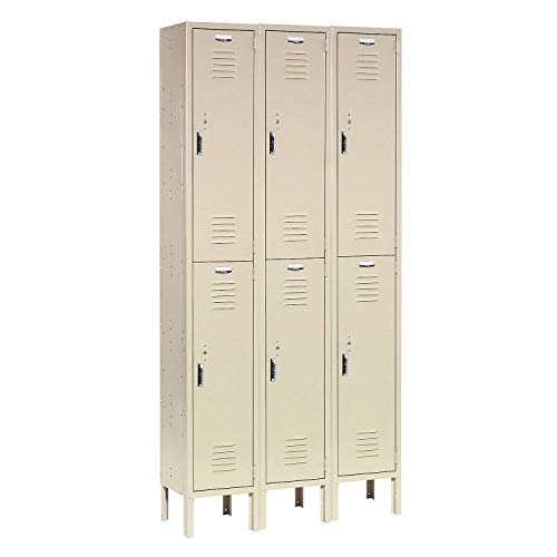 Double Tier Locker by Global Industrial – Alloy Steel, Tan, Model 652175TN