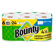 Bounty White / 6 Rolls (164 Sheets) / Mega Paper Towels