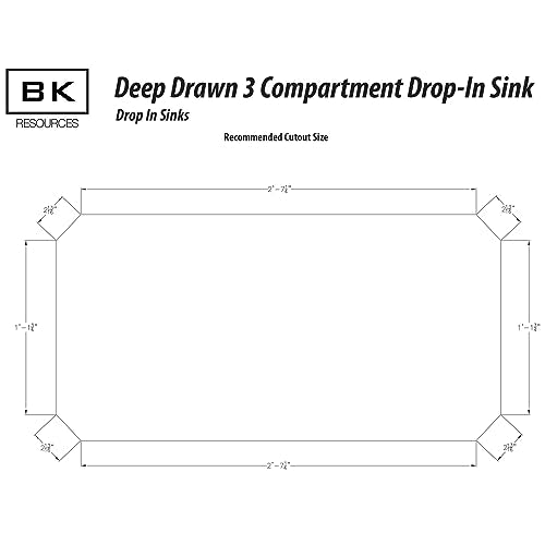 BK Resource W/Faucet / 10x14x10 inches / Silver Single Bowl
