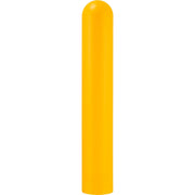 60" H Smooth Bollard Post Sleeve with Dome Top by Global Industrial – 10"L x 10"W x 60"H, HD Polyethylene, Yellow, Model BOL8YL