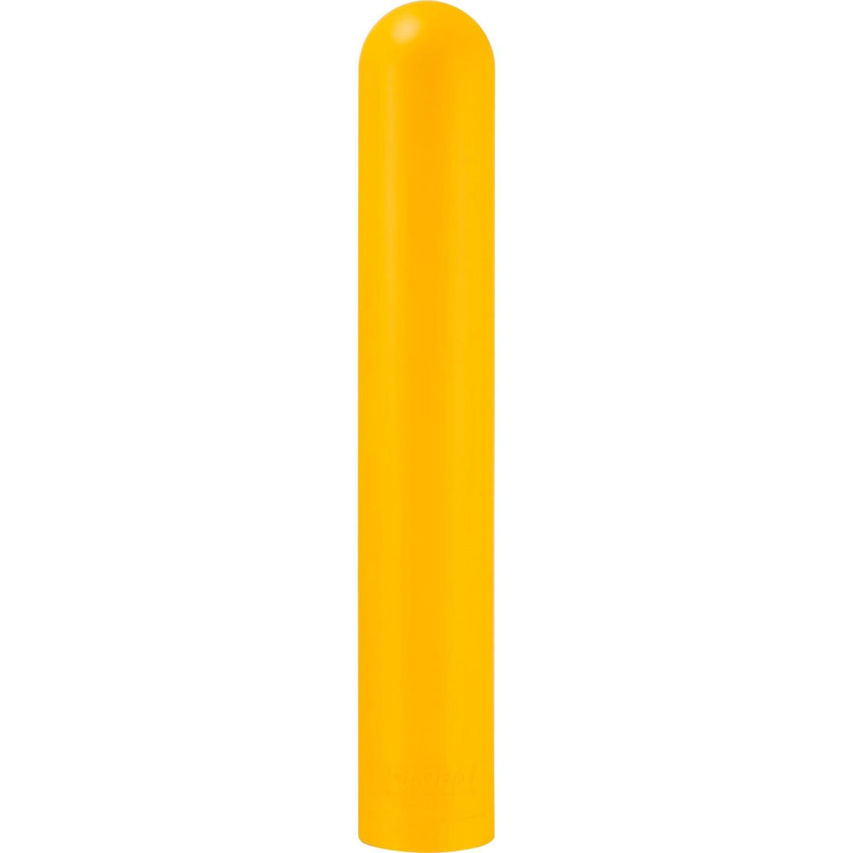60" H Smooth Bollard Post Sleeve with Dome Top by Global Industrial – 10"L x 10"W x 60"H, HD Polyethylene, Yellow, Model BOL8YL