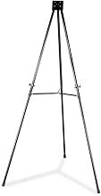 Lorell Telescoping Aluminum Display Easel with Adjustable Legs, 66-Inch, Black