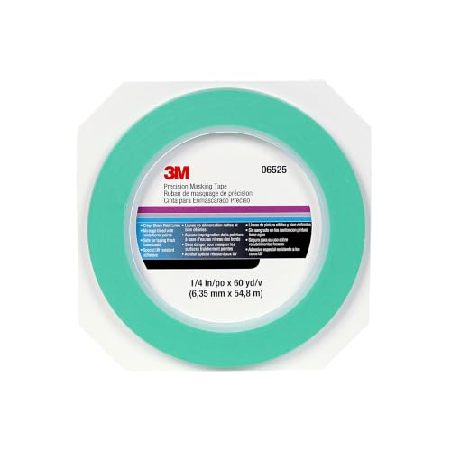 3M 1/4 inch x 60 yard (Pack of 1) / 06525 / Blue Masking Tape