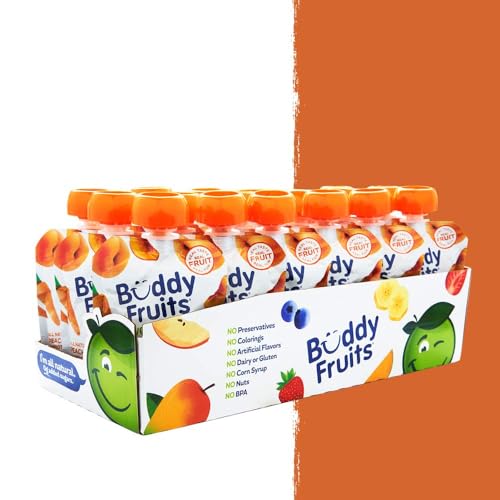 Buddy Fruits Peach & Carrot / 3.2 Ounce (Pack of 18) / 1 Meals
