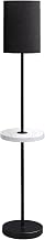 Monarch Specialties I 9691 Lighting, 62" H, Floor Lamp, USB Port Included, Black Metal, White Marble, Contemporary, Modern