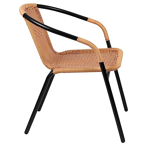 Flash Furniture Beige / Set of 4 / Modern Patio Dining Chairs