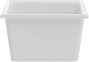HUBERT SmartFit 1/6 Size White Melamine Cold Food Pan - 6 1/5"L x 6 7/10"W x 4"D