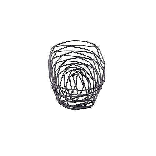 Tablecraft 9 inches x 4 inches x 2 inches / Black / Modern Bread & Serving Baskets