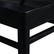 Solid Wood Side Chair with Classic Frame by Furnifact – Wood, Black, Pack of 2