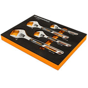 GEARWRENCH 4-Piece Kit with Foam Tray / 6", 8", 10" & 12" / Silver, Orange, Black Hand Tools