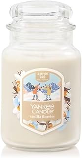 Yankee Candle Après Ski Vanilla Flurries, Classic 22oz Large Jar Single Wick Candle, Over 110 Hours of Burn Time