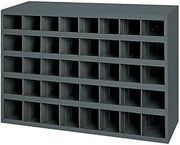 Durham 349-95 Gray Cold-Rolled Steel 40-Opening Bin, 33-3/4" Width x 22-1/4" Height x 8-1/2" Depth