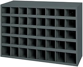Durham 349-95 Gray Cold-Rolled Steel 40-Opening Bin, 33-3/4" Width x 22-1/4" Height x 8-1/2" Depth