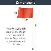 Checkers Red Pole / 11-1/2" L X 7-1/4" W / 1 Flags