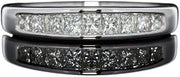 3Ct Princess Cut Moissanite Channel Set Wedding Ring Band White Gold Plated Stylish