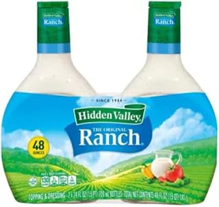 Hidden Valley Original Ranch Salad Dressing & Topping, Gluten Free - 24 Ounce Bottle - 2 Pack (Package May Vary)