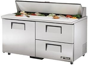 True TSSU-60-16D-2-ADA-HC 60" ADA Compliant Refrigerated Sandwich Salad Unit, Fits (16) 1/6 Size Pans, One Door & Two Drawers