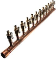 Sioux Chief 1" Female Sweat x Spin Closed (Right) Manifold, 1/2" PEX Outlets, (18 Outlets)