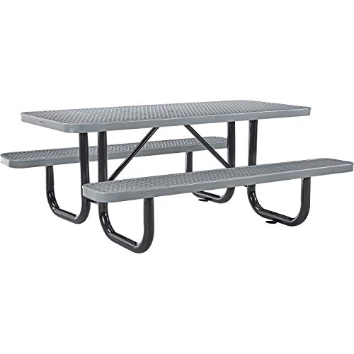 Global Industrial Grey / 72 inches x 62 inches x 29.5 inches / Industrial Picnic Tables