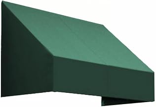 AWNTECH 10.38 FT. NEW Yorker Fixed Awning 124.5 in. W X 24 in. H X 42 in. D Acrylic Fabric in Forest NK2442-10F