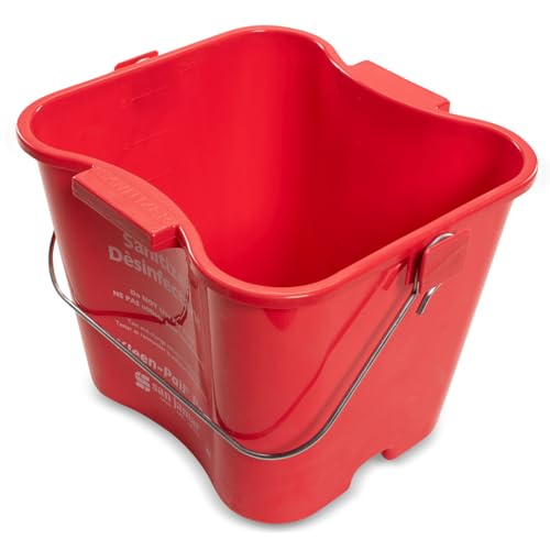 San Jamar 3 Quarts / Red / 1 Pails
