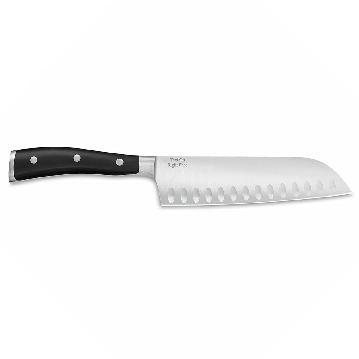 Wusthof Classic Ikon - 2 Pc. Asian Knife Set - Custom Engraved by Wüsthof – 2 pc Set Engraved, stainless steel, Black and Silver, Pack of 2