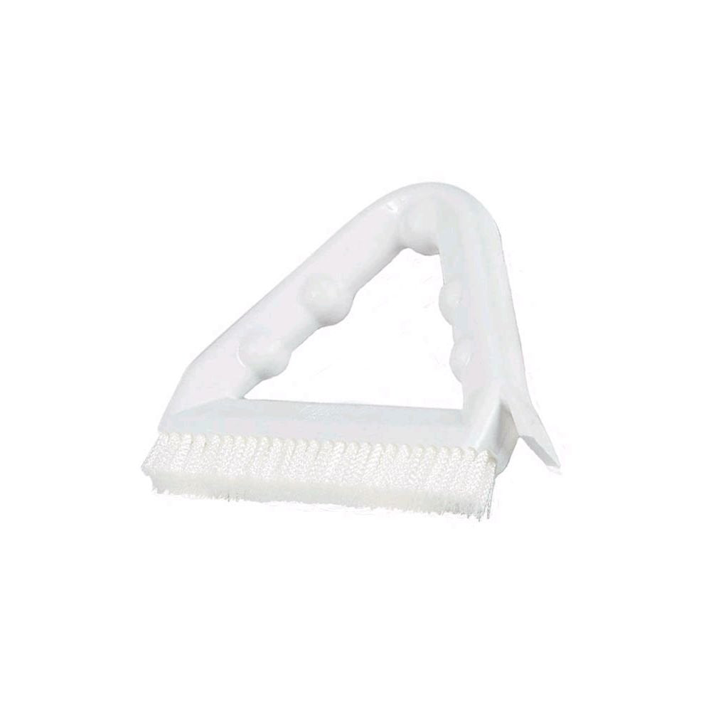 Tile and Grout Brush by Carlisle – Polyester Bristle, Plastic Handle, White, Model 4132302