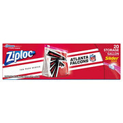 Ziploc Atlanta Falcons / 20 Count (Pack of 1) / 1.0 gallons Food Storage Bags