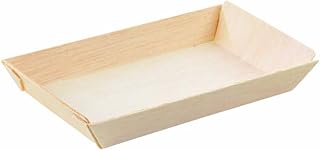 PacknWood 210SAMBQ65 Samurai Rectangular Wooden Dish44; Pack of 100