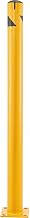 Global Industrial Steel Bollard w/Chain Slots & Removable Cap, 4-1/2"Dia. x 60"H, Yellow