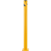 Steel Bollard w/Chain Slots & Removable Cap by Global Industrial – Steel, Yellow, Model 670587